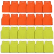 Athllete Litemesh Pinnies Scrimmage Vests Team Practice Jersey, 24-Pack Child/Youth