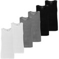 thumbnail image 1 of Athllete Men's Tank Undershirt Sleeveless Crewneck Breathable A-Shirts Vest 6 Pack, 1 of 6