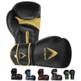 thumbnail image 1 of Athllete Training Boxing Gloves (Black/Gold, 8 oz), 1 of 3