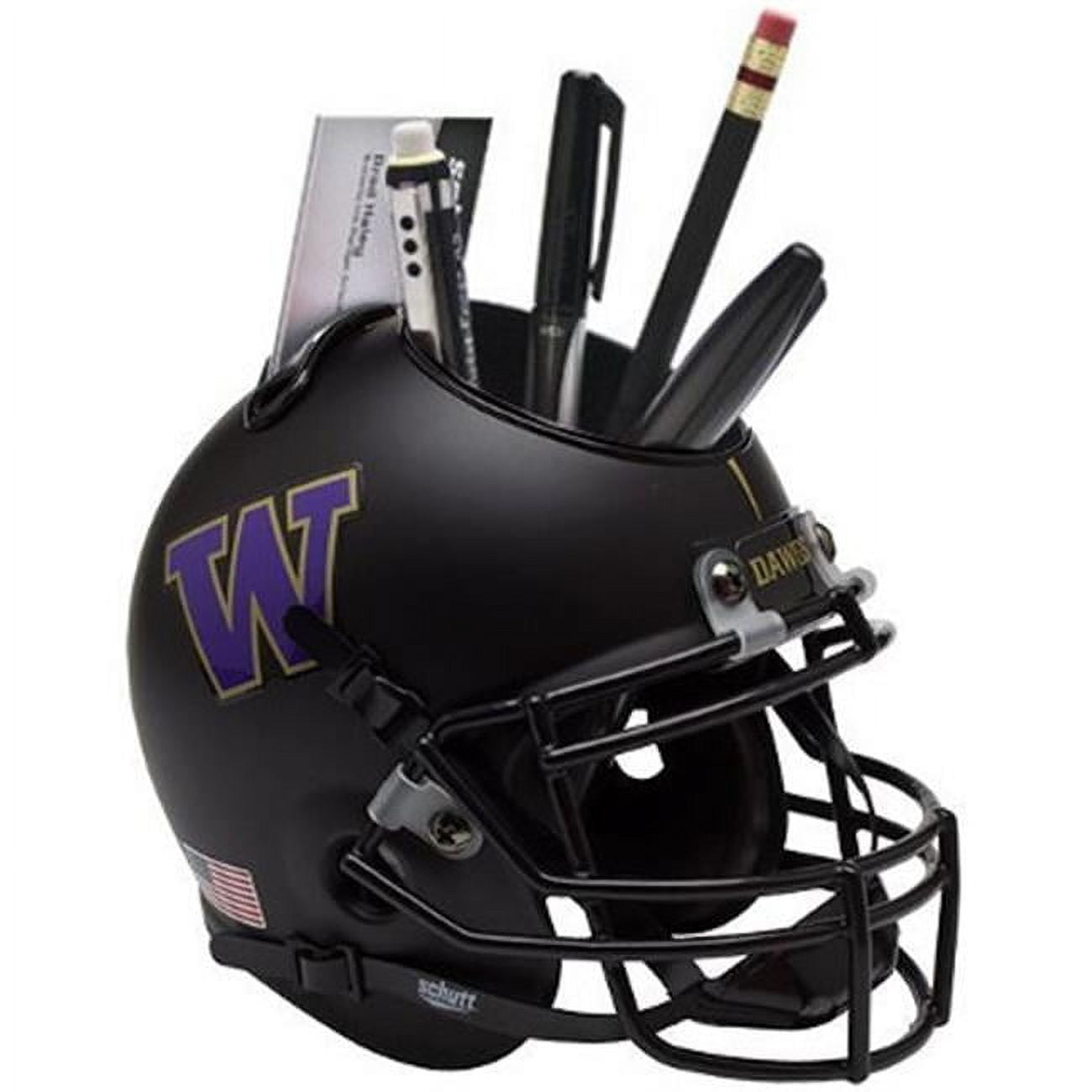 blank mini football helmet desk caddy Athlon CTBL-016063 Washington Huskies - NCAA Football Schutt Mini Helmet  Desk Caddy - Black
