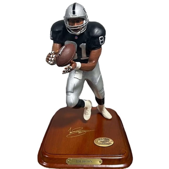 Athlon CTBL-037645 8.5 in. No.81 Tim Brown Oakland Raiders All Star Football Figurine Statue with Danbury Mint COO & Pristine & Rare