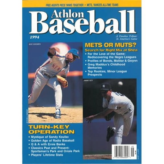 Athlon CTBL-K13270 Jimmy Key Unsigned New York Yankees Sports 1994 MLB Baseball Preview Magazine with Gooden