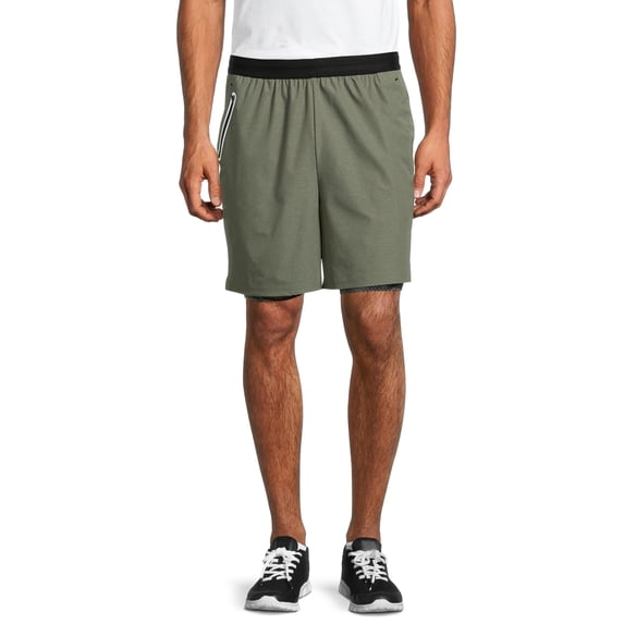 Athlux Men's 2-in-1 Performance Stretch Woven Short with Mesh Liner