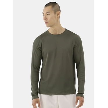 Athlux Men's Waffle Crewneck Pullover with Long Sleeves, Size S-3XL