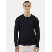 Athlux Men's Waffle Crewneck Pullover with Long Sleeves, Size S-3XL