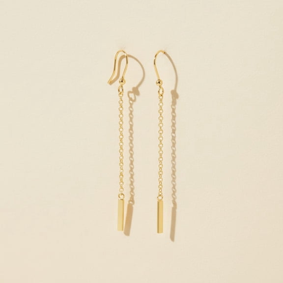 Athra Bar Chain Drop Earrings