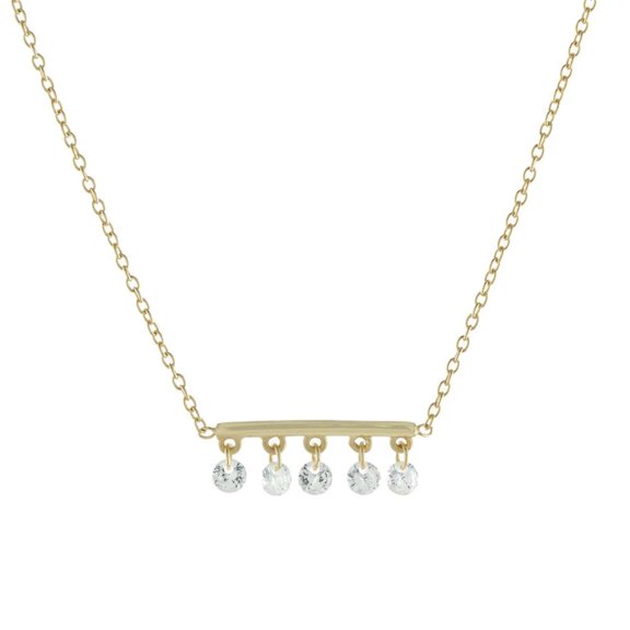 Athra Women's Bar Necklace With Extension, Gold \ Silver,OS - US