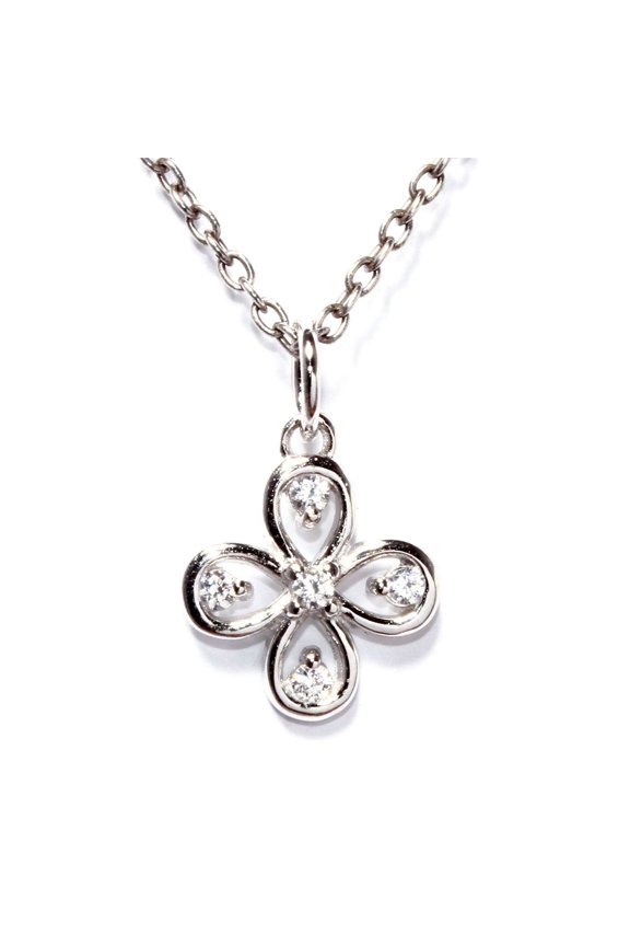 Women's Cross Necklace, Silver Charm,OS - US