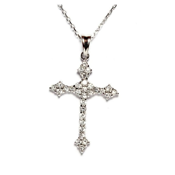 Athra Women's Cross Necklace, Silver,OS - US