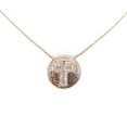 thumbnail image 1 of Athra Women's Cross Textured Disc Necklace, Rose Gold \ Silver,OS - US, 1 of 2