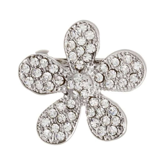 Athra Women's Flower Hair Clip, Metal Clear Crystal,OS - US