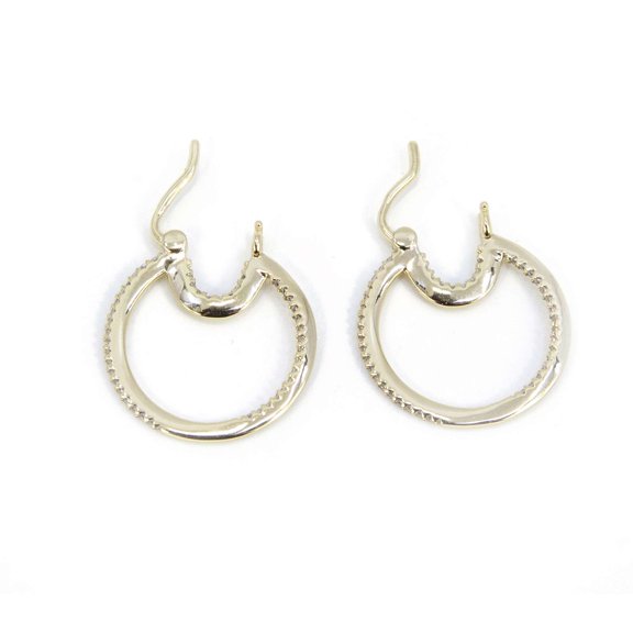 Athra Women's Inside/Outside Click Top Hoop, Gold \ Silver,OS - US