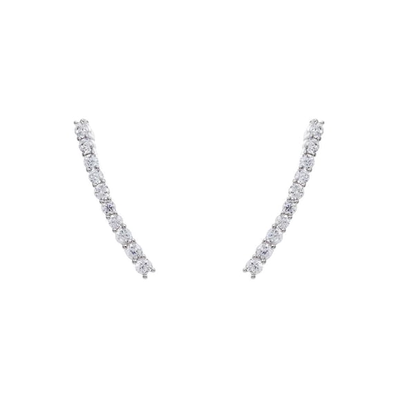 Athra Women's Round Illusion Earring, Silver,OS - US