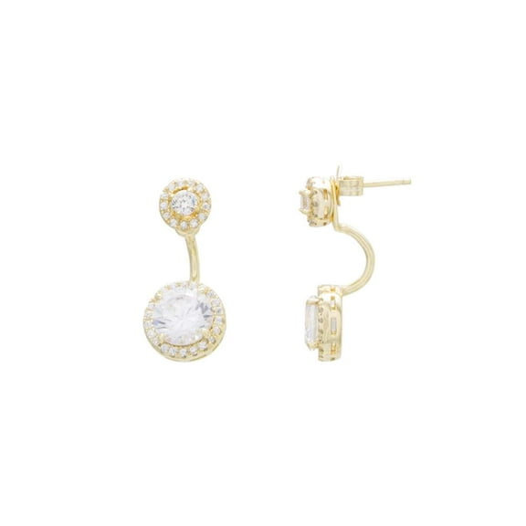 Athra Women's Round Peek-A-Boo Earring, Gold \ Silver,OS - US