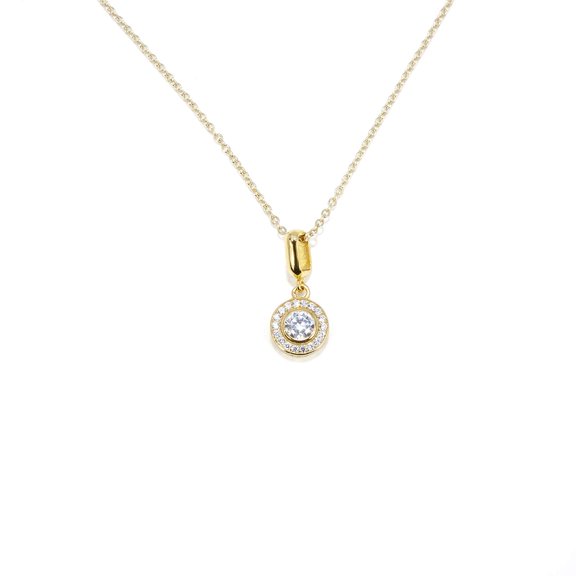 Athra Women's Round Slider Necklace, Gold \ Silver,OS - US