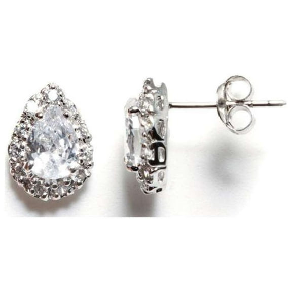 Athra Women's Teardrop Stud, Silver,OS - US