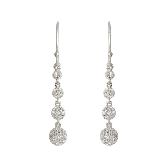 Athra Women's Triple Disc Drop Earring, Silver,OS - US