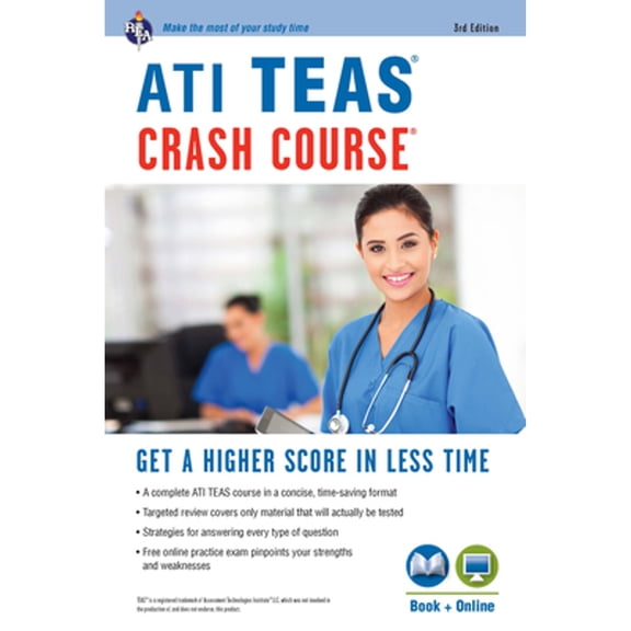 Pre-Owned Nursing Test Prep: ATI TEAS Crash Course® Book + Online : Get a Higher Score in Less Time (Edition 3) (Paperback)