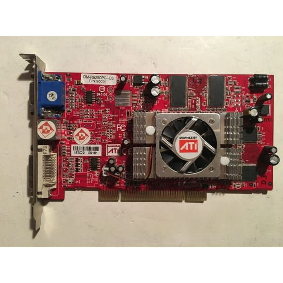 Ati dm-r9250pci-d3 vga dvi , pci card, tv out radeon 9250 256mb,90031, upc s9250pci256