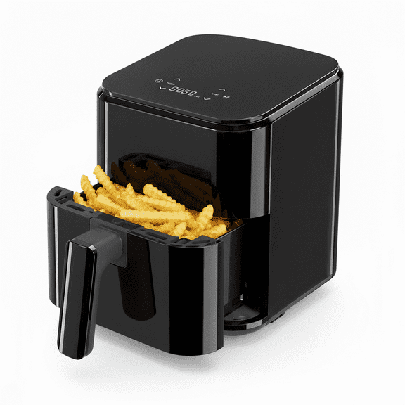 Atilioo 3 Qt Air fryer, Compact Digital Touchscreen Small Air Cooker with Timer, Non-Stick & Dishwasher Safe, Black