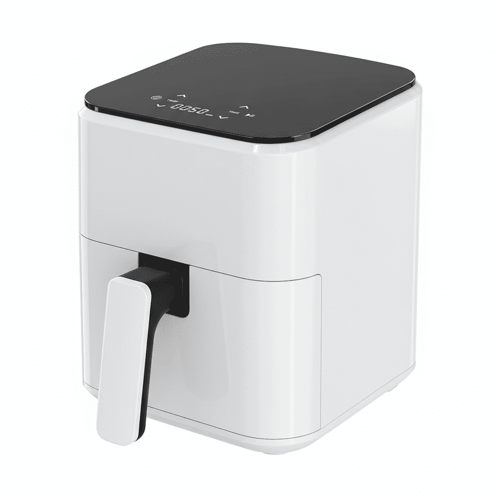 Atilioo 3 Qt Air fryer, Compact Digital Touchscreen Small Air Cooker with Timer, Non-Stick & Dishwasher Safe, White