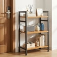 thumbnail image 1 of Atilioo 3 Tiers Bookcase, Wood Bookshelf Tall Display Shelves Storage Organizer for Bedroom, Living Room & Home Office, Yellow, 1 of 9