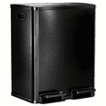 thumbnail image 1 of Atilioo 60L Double Trash Cans for kitchen, 2x8 Gallon Dual Garbage & Recycle Can with Lid & Removable Inner Buckets, Stainless Steel, Foot Pedal, Soft-Close for Home Office, Glossy Black, 1 of 8