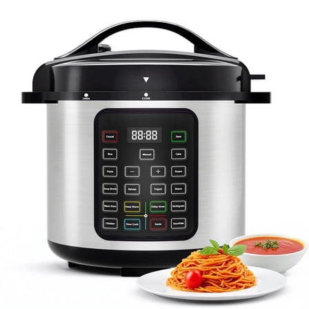 Atilioo 8 Quart Electric Pressure Cooker, 12-in-1 Stainless Steel Non-Stick Pot - Multicooker for Pressure Cooking, Slow Cooker, Rice, Steamer, Sauté, Yogurt, Warmer