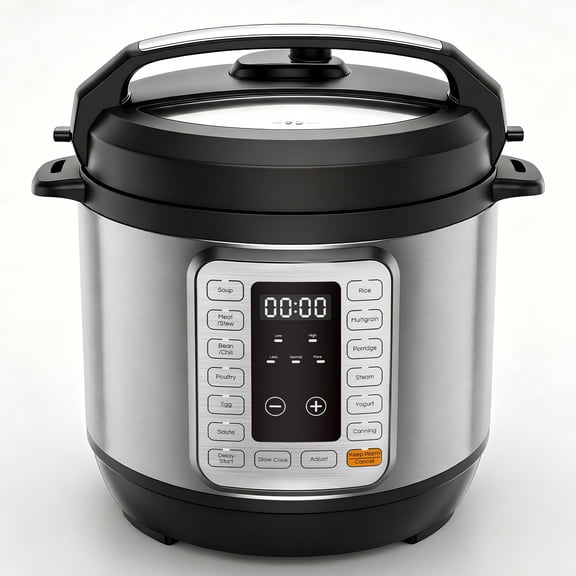 Atilioo 8QT Electric Pressure Cooker, 16-in-1 Multi Cooker, Stainless Steel Non-Stick Pot, Yogurt Maker, Rice Cooker, Slow, Sauté Steamer with Recipe, Silver