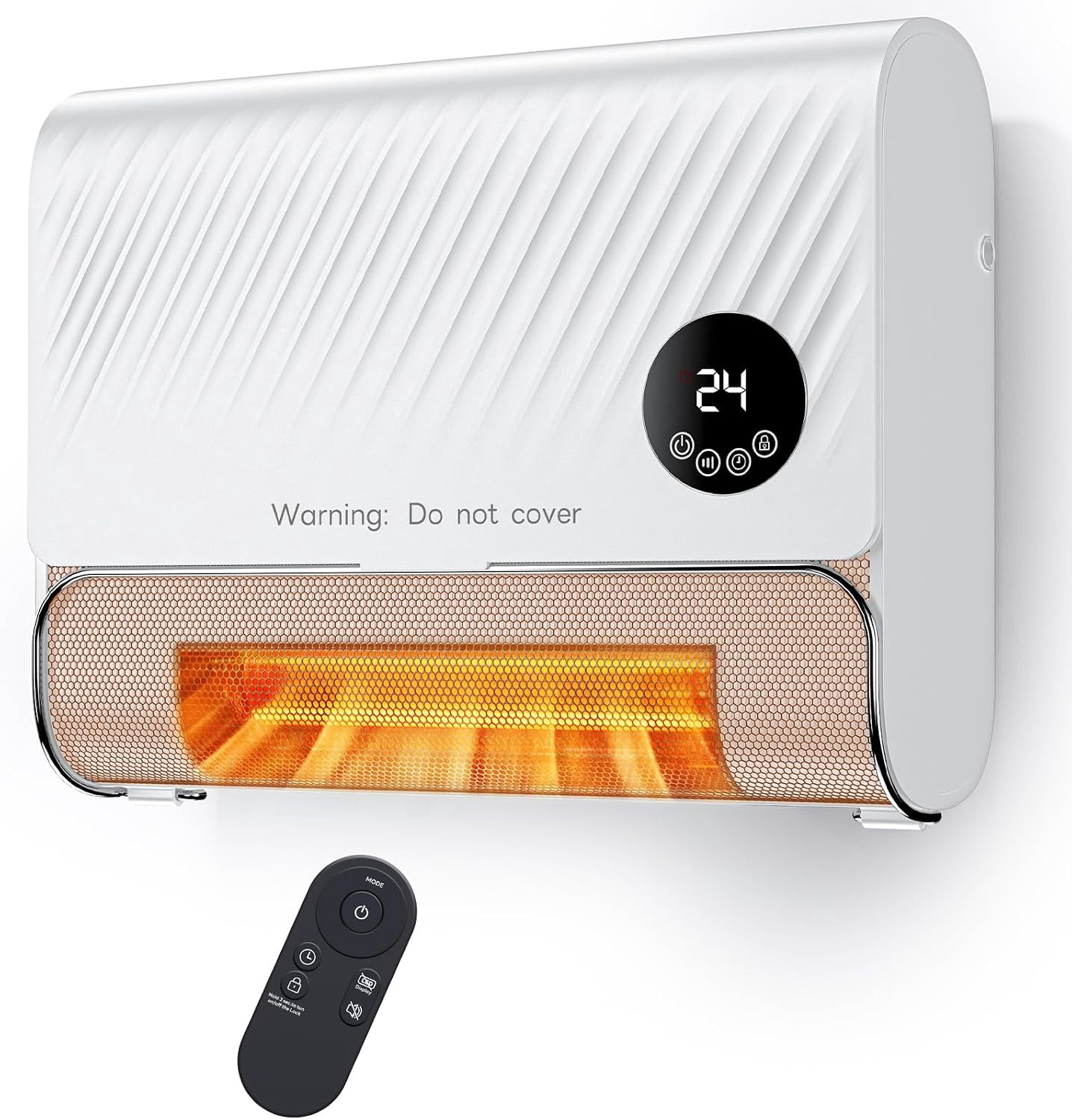 Easy Scrub Fast Atilioo Electric Space Heater, 1500W Wall Heater for Bedroom Bathroom ...