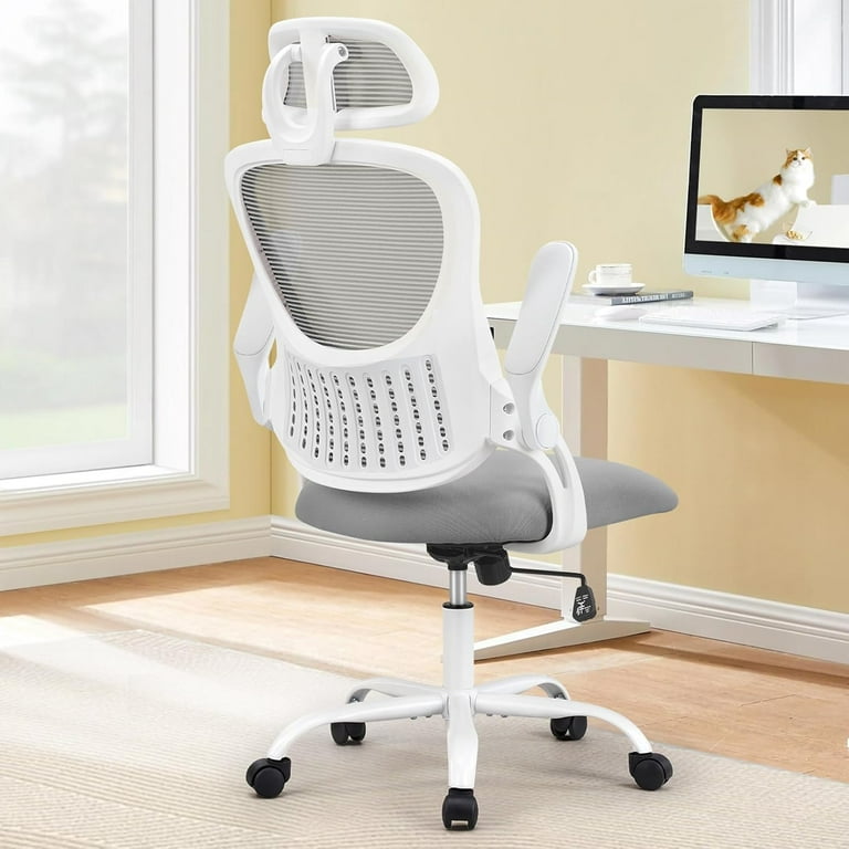 Atilioo Ergonomic Office Chair with Adjustable Headrest and Flip