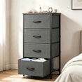 thumbnail image 1 of Atilioo Fabric Dresser Nightstand with 4 Drawer for Bedroom, Storage Organizer Unit, Chest of Drawers for Small Spaces, Gray, 1 of 7