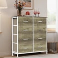 thumbnail image 1 of Atilioo Fabric Dresser with 8 Drawers, Tall Storage Organizer Unit, Large Chest of Drawers for Closet, Bedroom, Living Room, Oak, 1 of 7