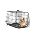 thumbnail image 1 of Atilioo Folding Pet Kennel, Double Door Metal Wire Dog Crate with Divider Panel, Leak-Proof Pan Tray, 24 inch, 1 of 8