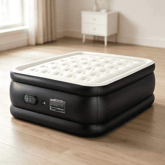 Atilioo Queen Air Mattress with Built-In Pump, 22in Inflatable Air Bed, Fast Self-inflate & Self-deflate with Carry Bag, 660lbs Stable Support Home Camping