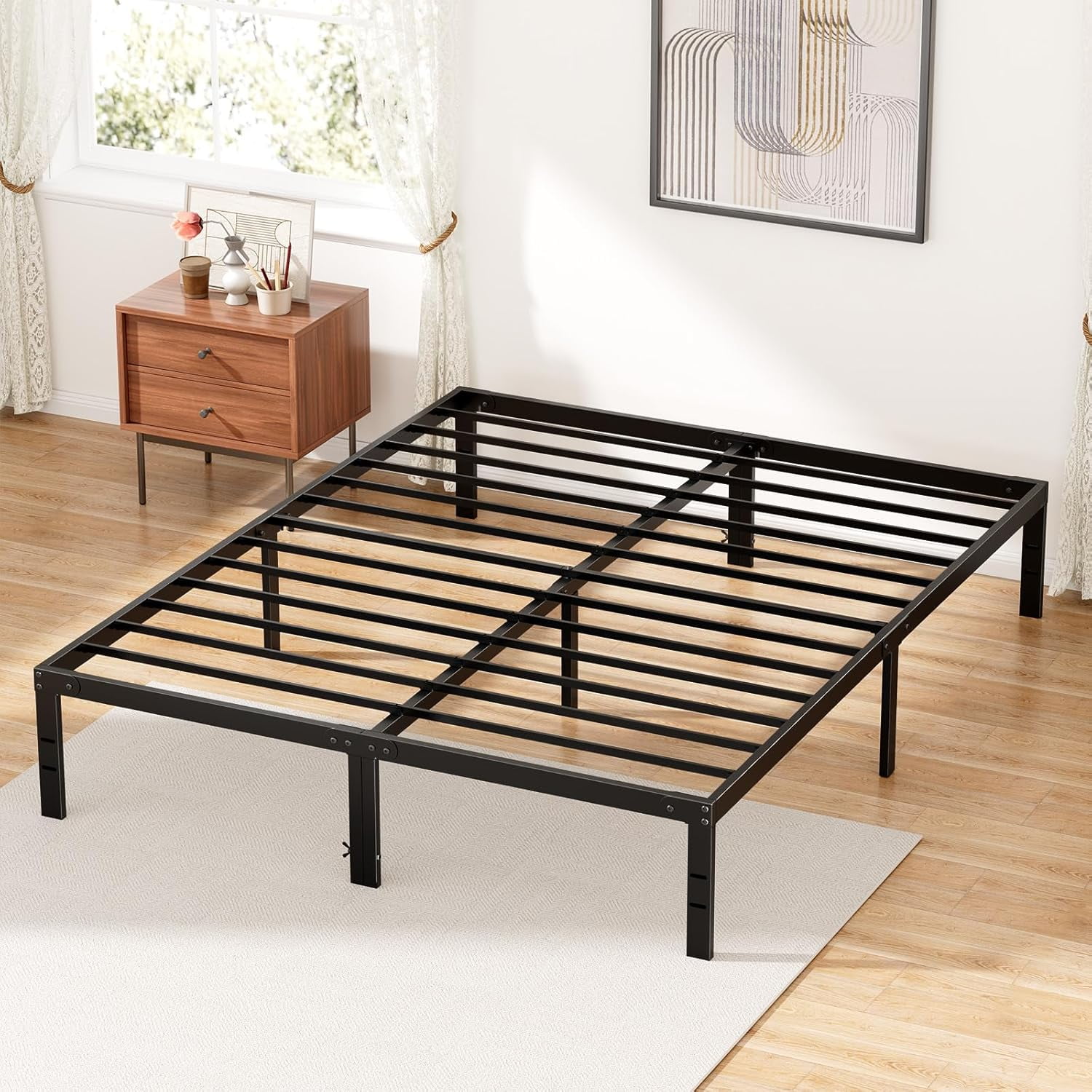 ZUNMOS 14 Inches King Bed Frame, Heavy Duty Metal Platform