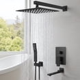 thumbnail image 1 of Atilioo Shower Faucet Set, 10" High Pressure Rain Shower Head with Handheld Spray, Wall Mounted, Adjustable Temperature, Rough-in Valve Body and Trim Kit, 1 of 10