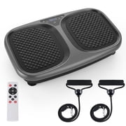 Atilioo Vibration Plate Exercise Machine, Vibrating Platform for Fitness Muscle Activation Weight Loss, Full Body Home Workout Equipment with LED Touch Screen & Pull Ropes & Remote Control, Black