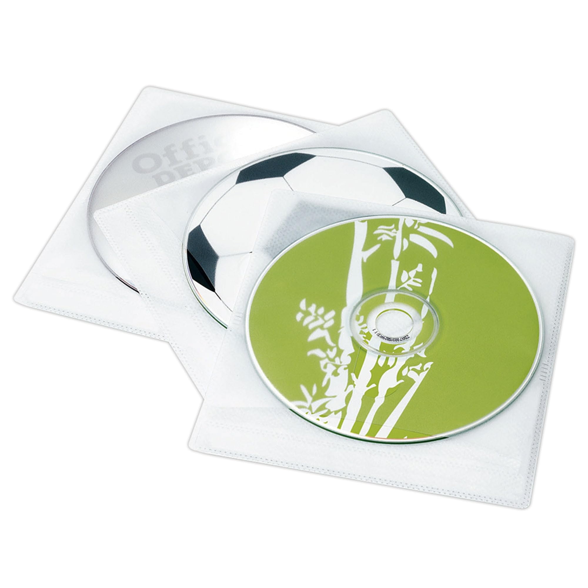 Ativa Brand 2-Sided CD Sleeves, 200 Capacity, Pack of 100