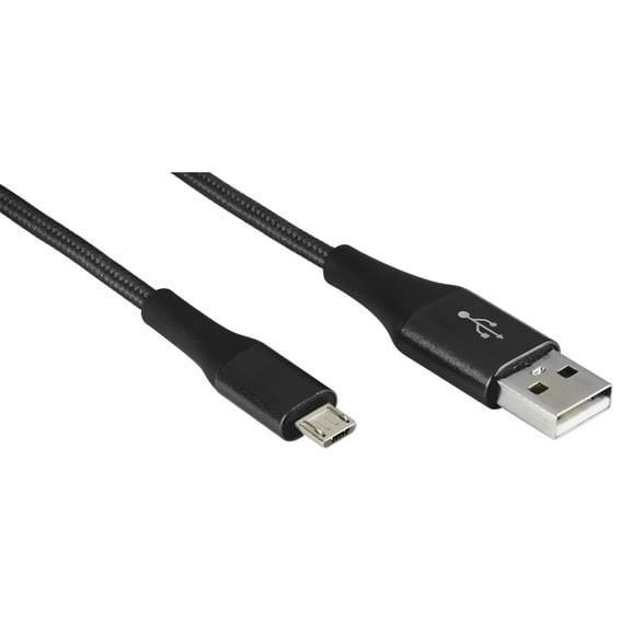 Ativa Micro USB To USB 2.0 Type-A Cable, 6', Black, 45379
