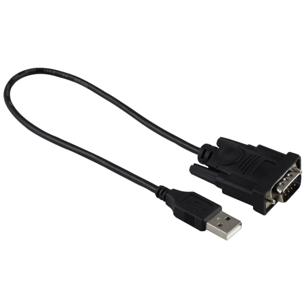 Ativa® USB 2.0 to Serial Adapter, 1’, RS232 DB9, Black, 26847