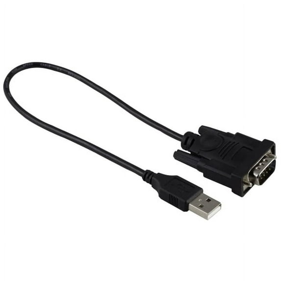 Ativa® USB 2.0 to Serial Adapter, 1’, RS-232 DB9, Black, 26847