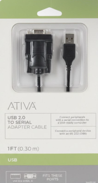 Ativa USB 2.0 to Serial Adapter Cable, 1-Foot Peripheral Converter ...