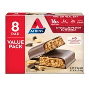 Atkins Chocolate Peanut Butter Protein Meal Bar, 8 Count Value Pack