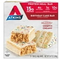 thumbnail image 1 of Atkins Birthday Cake Protein Meal Bar, High Fiber, Low Sugar, Meal Replacement, Keto Friendly, 5 Count, 1 of 11