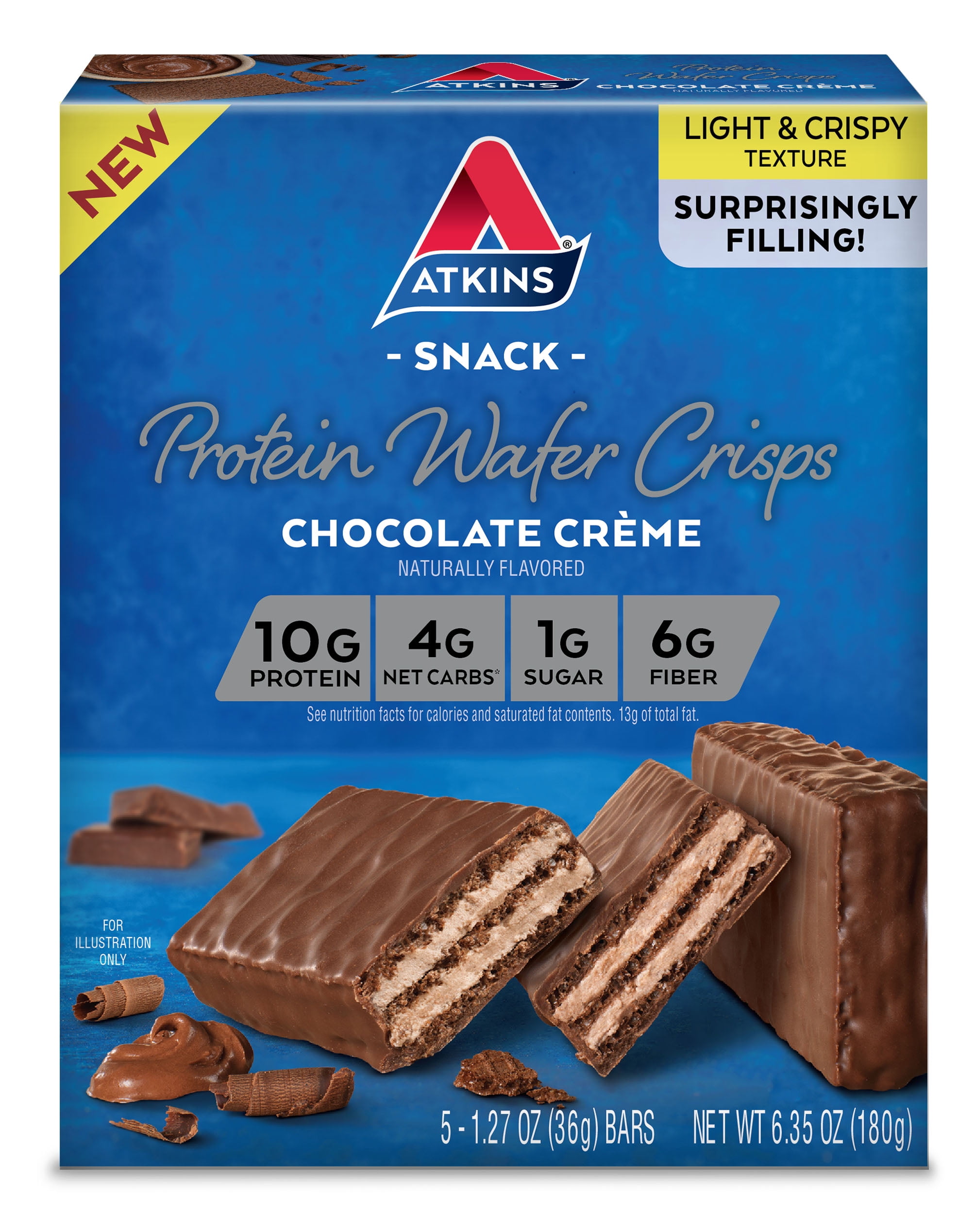 Atkins Chocolate Crme Wafer 5pk