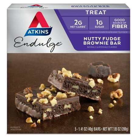 Atkins Endulge Nutty Fudge Brownie, 1.4oz, 5-pack (Treat)