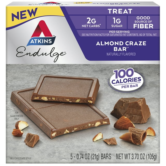 Atkins Endulge Treat, 100 Calories, Keto Friendly, Almond Craze