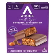 Atkins Endulge Treats, Chocolate Caramel Mousse Bar, Keto Friendly, 5 Count