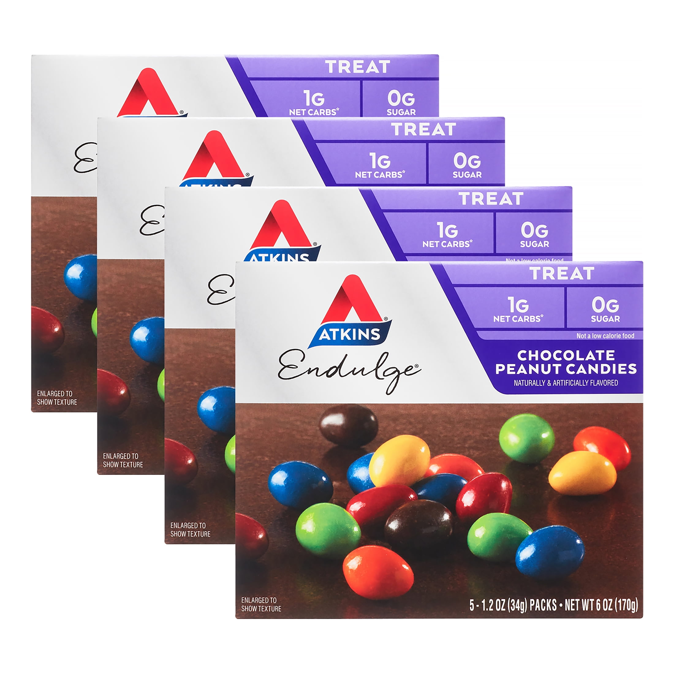 Atkins Endulge Treat, Chocolate Peanut Candies, Keto Friendly, 4/5ct